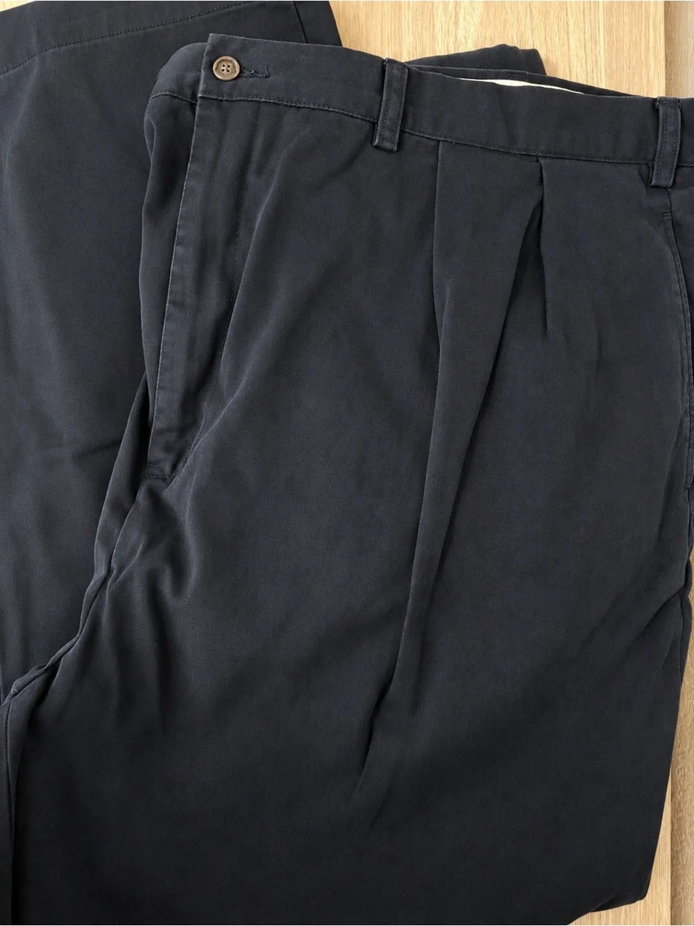 Polo Ralph Lauren Classic Chino Pants Men’s 48x30 Navy Pleated Cotton